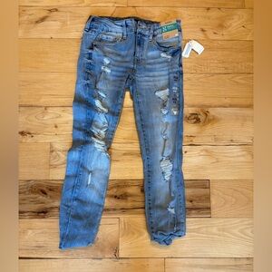 Aeropostale Ripped Blue Skinny Jeans